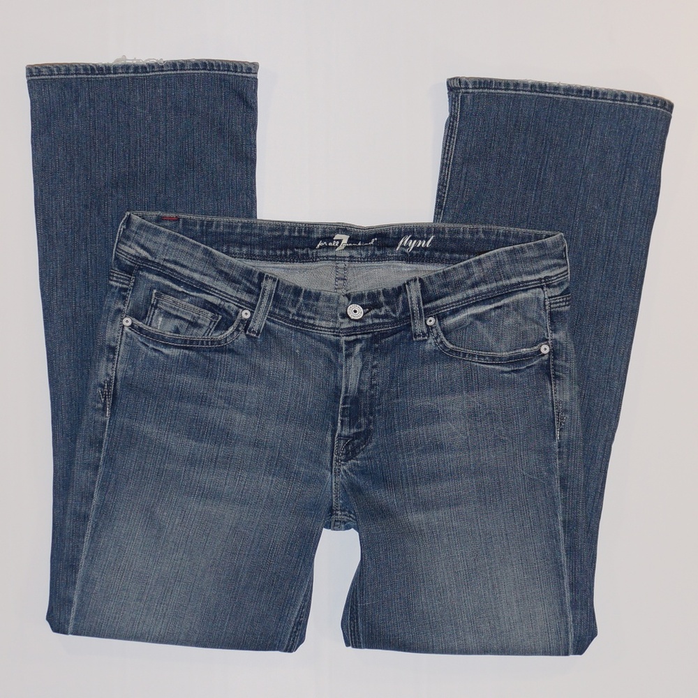 7 For All Mankind Women's Boot Cut Jeans - Dark Blue